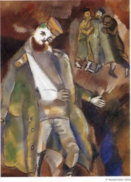 Wounded Soldier contemporary Marc Chagall Oil Paintings